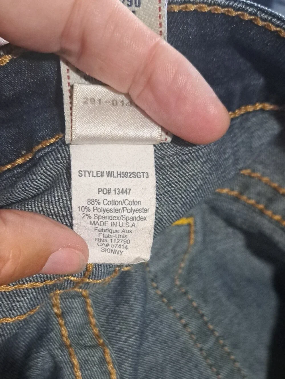 Vintage True Religion Dark Blue Denim Skinny Jeans - Label Detail Y2K - Picture 7 of 9